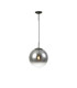Miranda 30cm Ball Pendant 1 Light E27 Black Suspension With Matt Black/Smoke Fade Glass Globe-5