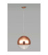 Miranda 40cm Ball Pendant 1 Light E27 Copper Suspension With Copper Mirrored/Clear Glass Globe-2