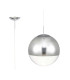 Miranda 40cm Ball Pendant 1 Light E27 Polished Chrome Suspension With Mirrored/Clear Glass Globe-1