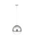 Miranda 40cm Ball Pendant 1 Light E27 Polished Chrome Suspension With Mirrored/Clear Glass Globe-4