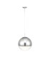 Miranda 40cm Ball Pendant 1 Light E27 Polished Chrome Suspension With Mirrored/Clear Glass Globe-5
