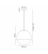 Miranda 40cm Ball Pendant 1 Light E27 Polished Chrome Suspension With Mirrored/Clear Glass Globe-7
