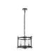 Nolan Single 36cm Pendant 3 Light E14 Black With Polished Chrome Detail And Clear Glass-3