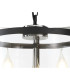 Nolan Single 36cm Pendant 3 Light E14 Black With Polished Chrome Detail And Clear Glass-6