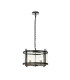 Nolan Single 46cm Pendant 4 Light E14 Black With Polished Chrome Detail And Clear Glass-1