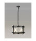 Nolan Single 46cm Pendant 4 Light E14 Black With Polished Chrome Detail And Clear Glass-2