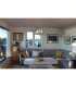 Nolan Single 46cm Pendant 4 Light E14 Black With Polished Chrome Detail And Clear Glass-3