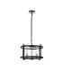 Nolan Single 46cm Pendant 4 Light E14 Black With Polished Chrome Detail And Clear Glass-4