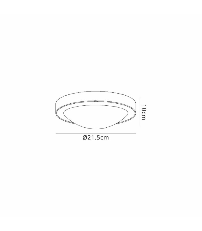Porter IP44 1 Light E27 21cm Flush Ceiling Light Satin Black With Opal White Glass-7