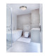 Porter IP44 2 Light E27 32cm Flush Ceiling Light Satin Black With Opal White Glass-3