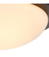 Porter IP44 2 Light E27 32cm Flush Ceiling Light Satin Black With Opal White Glass-6