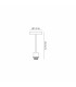 Porter IP44 2 Light E27 32cm Flush Ceiling Light Satin Black With Opal White Glass-7