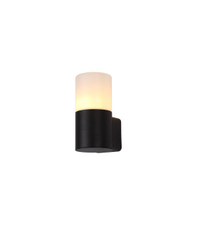 Prado Wall Lamp 1 x E27 IP44 Black/Opal 2yrs Warranty-1