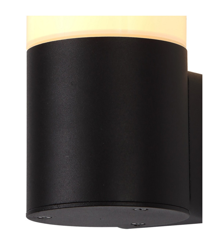 Prado Wall Lamp 1 x E27 IP44 Black/Opal 2yrs Warranty-5