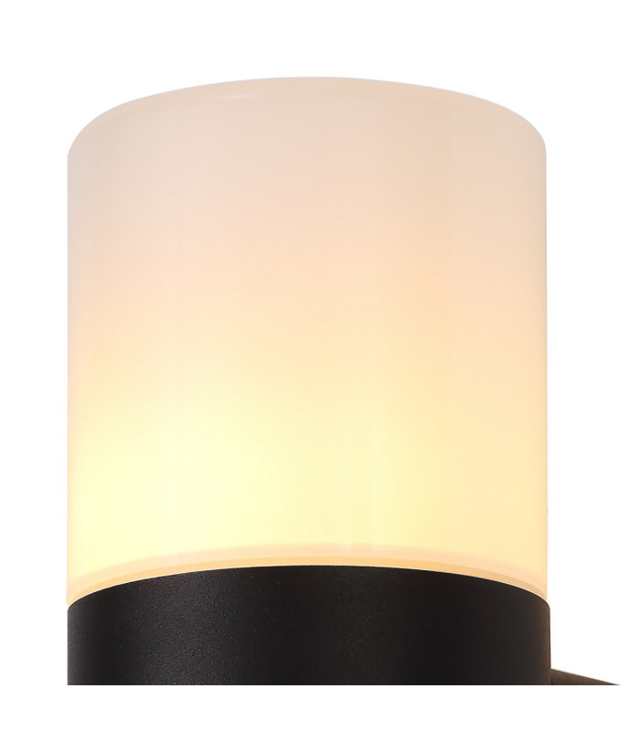 Prado Wall Lamp 1 x E27 IP44 Black/Opal 2yrs Warranty-6