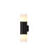Prado Wall Lamp 2 x E27 IP44 Black/Opal 2yrs Warranty-1