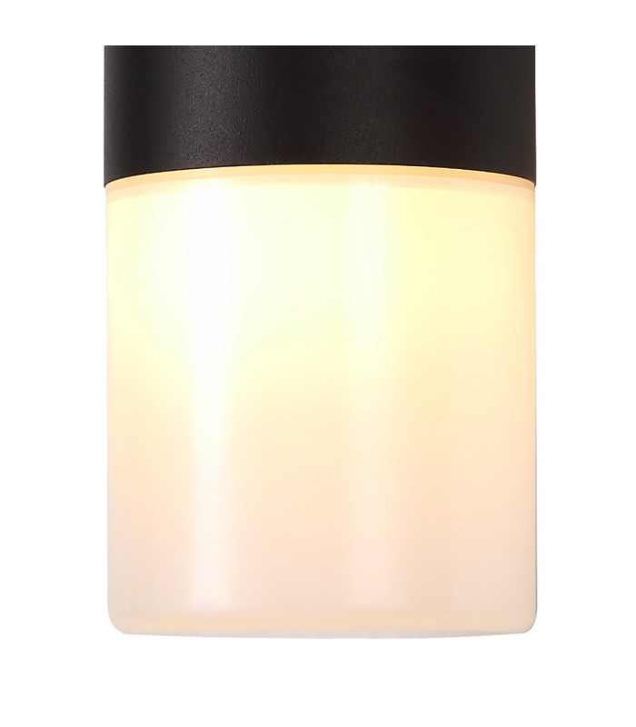 Prado Wall Lamp 2 x E27 IP44 Black/Opal 2yrs Warranty-6