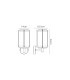 Reva Upward Wall Lamp 1 x E27 IP44 Black/Clear PC 2yrs Warranty-7