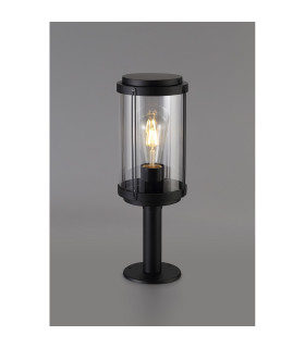 Reva Short Post 1 x E27 IP44 Black/Clear PC 2yrs Warranty-2