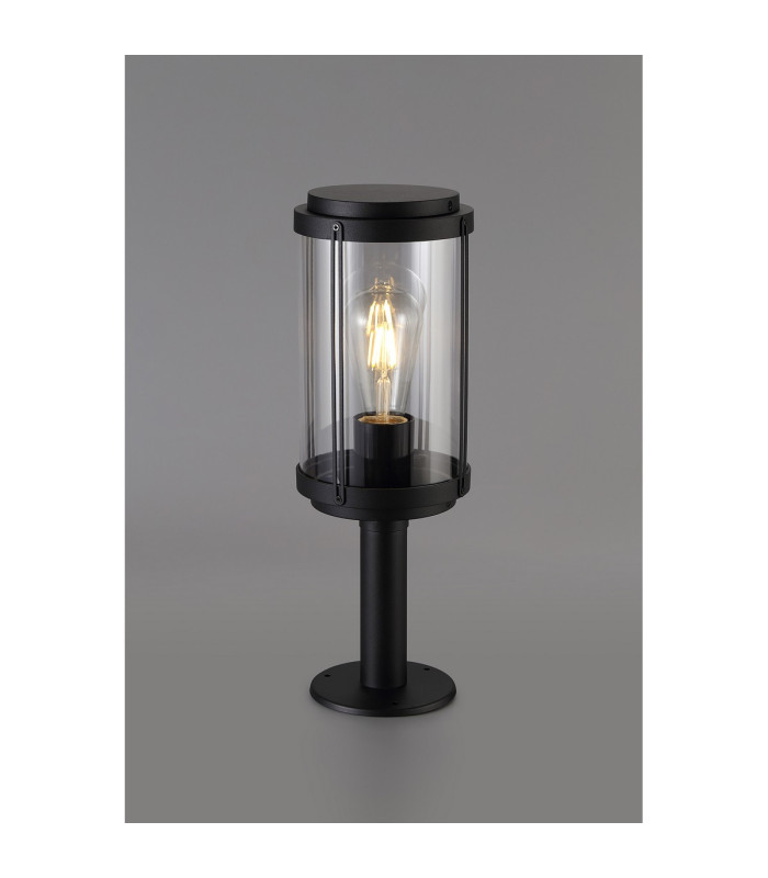 Reva Short Post 1 x E27 IP44 Black/Clear PC 2yrs Warranty-2