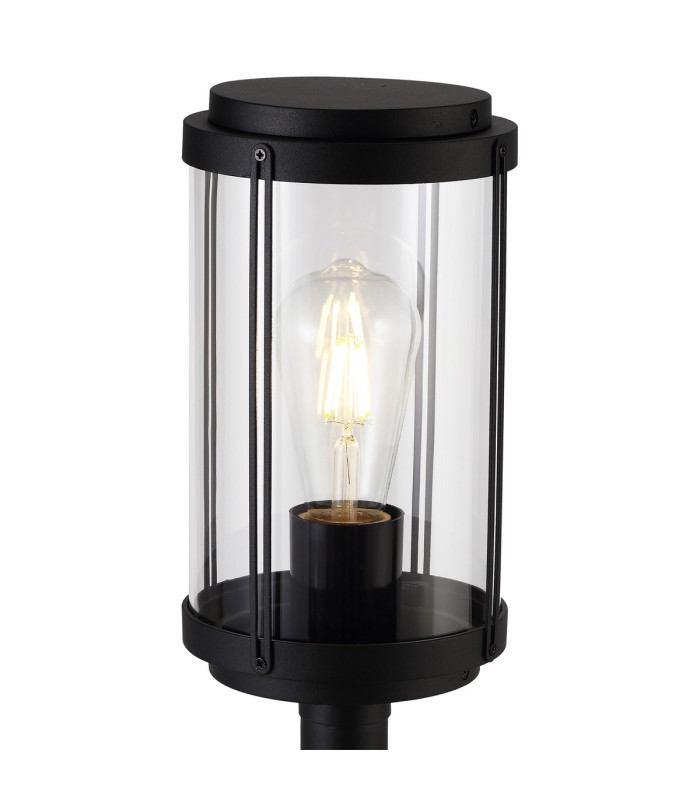Reva Short Post 1 x E27 IP44 Black/Clear PC 2yrs Warranty-5