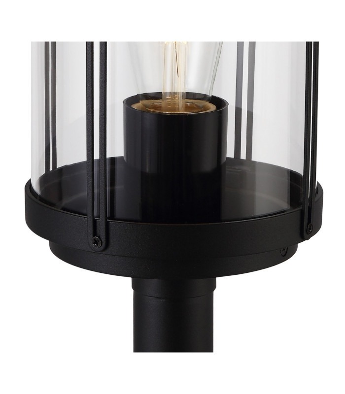 Reva Short Post 1 x E27 IP44 Black/Clear PC 2yrs Warranty-6
