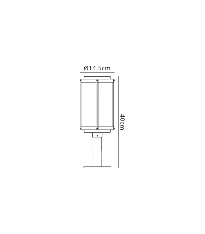Reva Short Post 1 x E27 IP44 Black/Clear PC 2yrs Warranty-7