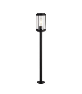 Reva Tall Post 1 x E27 IP44 Black/Clear PC 2yrs Warranty-1