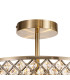 Sasha 3 Light E27 Semi Flush Light 405mm Round Antique Brass With Crystal Glass And Opal Glass Diffuser-4