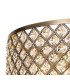 Sasha 3 Light E27 Semi Flush Light 405mm Round Antique Brass With Crystal Glass And Opal Glass Diffuser-5