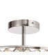 Sasha 3 Light E27 Semi Flush Light 405mm Round Polished Chrome With Crystal Glass And Opal Glass Diffuser-4