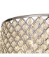 Sasha 3 Light E27 Semi Flush Light 405mm Round Polished Chrome With Crystal Glass And Opal Glass Diffuser-5