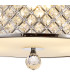 Sasha 3 Light E27 Semi Flush Light 405mm Round Polished Chrome With Crystal Glass And Opal Glass Diffuser-6