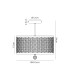 Sasha 3 Light E27 Semi Flush Light 405mm Round Polished Chrome With Crystal Glass And Opal Glass Diffuser-7