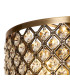 Sasha 2 Light E27 Flush Ceiling Light 300mm Round Antique Brass With Crystal Glass And Opal Glass Diffuser-6