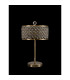 Sasha 2 Light E14 Table Lamp Antique Brass With Crystal Glass And Opal Glass Diffuser-3