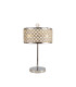 Sasha 2 Light E14 Table Lamp Polished Chrome With Crystal Glass And Opal Glass Diffuser-1