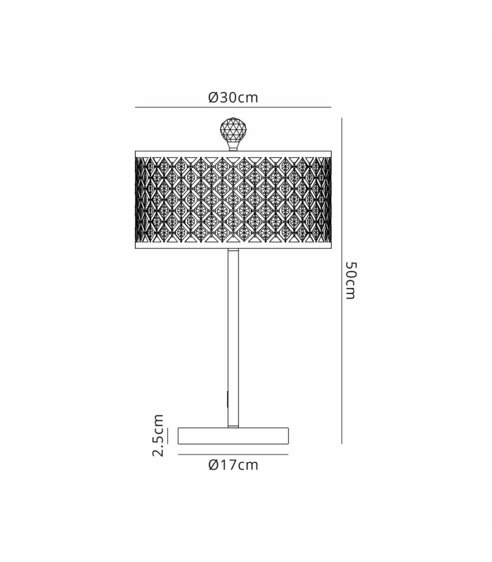 Sasha 2 Light E14 Table Lamp Polished Chrome With Crystal Glass And Opal Glass Diffuser-7