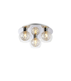 Talia Flush Ceiling Round 3 Light G9 Polished Chrome/Silver/Clear Glass-1