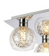 Talia Flush Ceiling Square 4 Light G9 Polished Chrome/Silver/Clear Glass-4