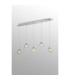 Talia Pendant Linear 5 Light G9 Polished Chrome/Silver/Clear Glass-2