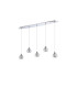 Talia Pendant Linear 5 Light G9 Polished Chrome/Silver/Clear Glass-3