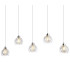 Talia Pendant Linear 5 Light G9 Polished Chrome/Silver/Clear Glass-6