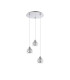 Talia Pendant Round 3 Light G9 Polished Chrome/Silver/Clear Glass-3