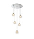 Talia Pendant Round 5 Light G9 Polished Chrome/Silver/Clear Glass-1