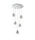 Talia Pendant Round 5 Light G9 Polished Chrome/Silver/Clear Glass-3