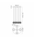 Talia Pendant Round 5 Light G9 Polished Chrome/Silver/Clear Glass-7
