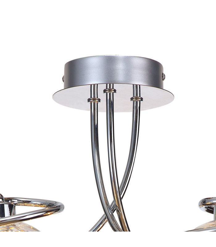 Talia Semi Ceiling Round 3 Light G9 Polished Chrome/Silver/Clear Glass-4