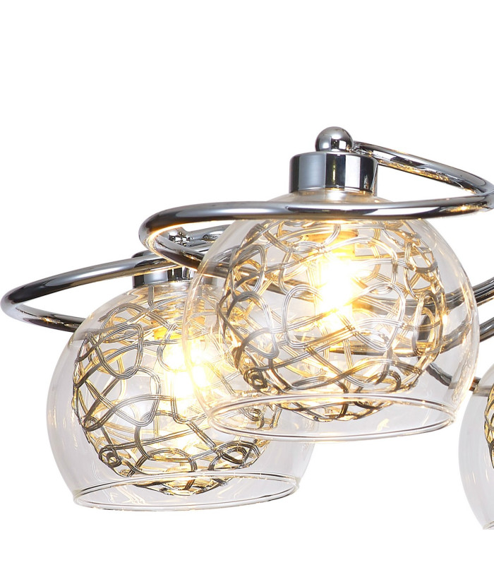Talia Semi Ceiling Round 5 Light G9 Polished Chrome/Silver/Clear Glass-5