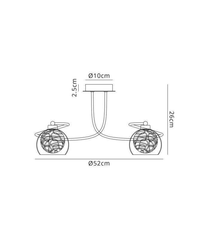 Talia Semi Ceiling Round 5 Light G9 Polished Chrome/Silver/Clear Glass-7